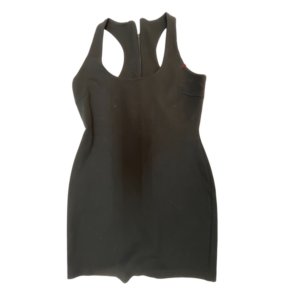 Boston Proper Black Racerback Sheath Mini Dress Size 6 Sleeveless Scoop Neck